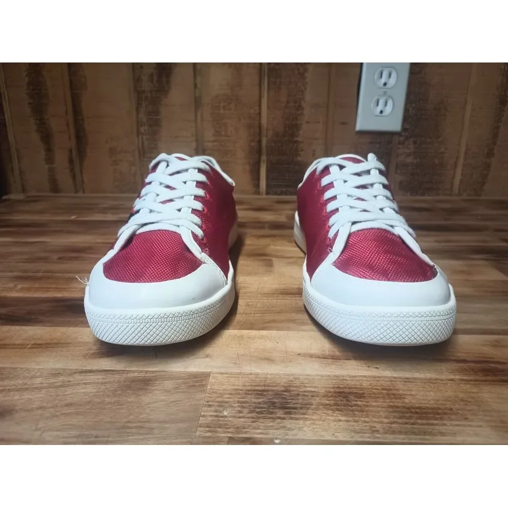 Tommy Hilfiger TWSPRUCE3‎ Womens Sneaker- Red and White Canvas 8M Lace Up